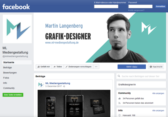 Facebook Seite von Martin Langenberg