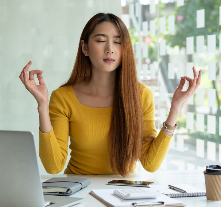 Frau mit guter Work-Life-Balance