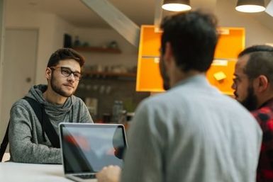Bewerbungsgespräch für den Jobstart